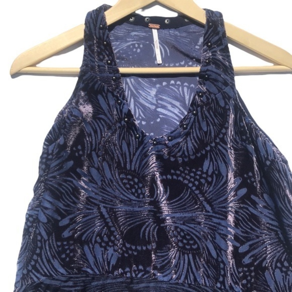 Free People Ellie Burnout Velvet Mini Swing Dress - Picture 9 of 11